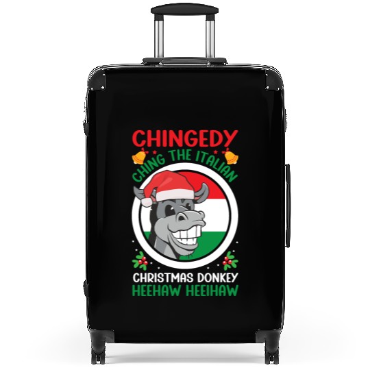 Christmas Donkey Italian Xmas Funny Santa Claus Suitcases