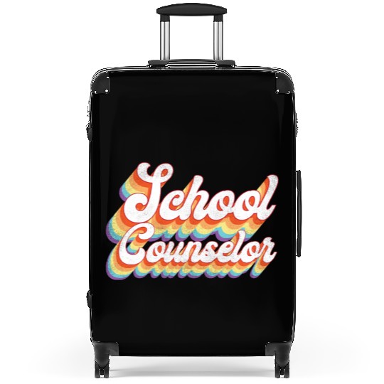 School Counselor Retro Vintage Suitcases
