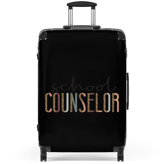 School Counselor Leopard Cheetah Suitcases