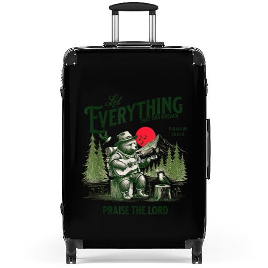 Christian Bible Verse Bear Let Everything That Bre Suitcases