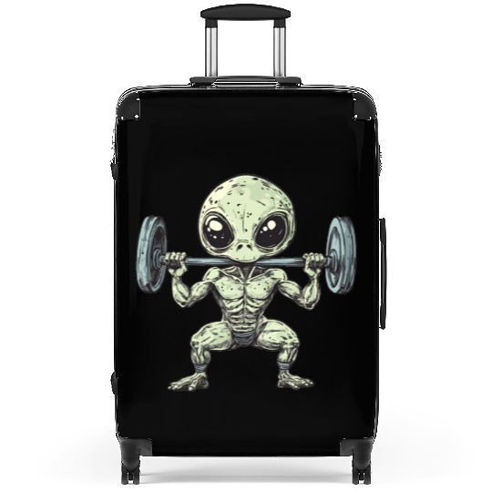 Alien at the Gym Suitcases