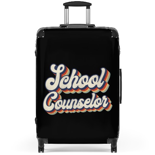 School Counselor Retro Vintage Suitcases