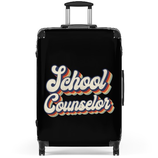 School Counselor Retro Vintage Suitcases