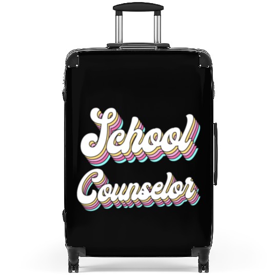 School Counselor Retro 80s 90s Suitcases