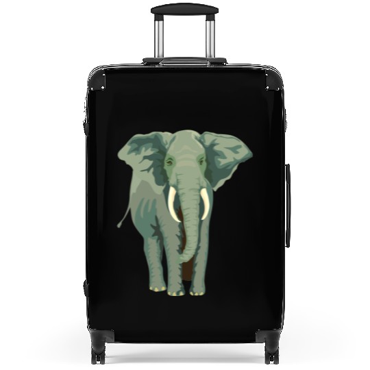 Elephant Face Funny Suitcases - Funny Animal Face Lover