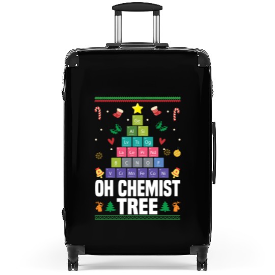 Christmas Tree Chemistry Science Periodic Table Suitcases