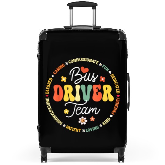 Groovy Bus Driver Team Back to School Squad Apprec Suitcases