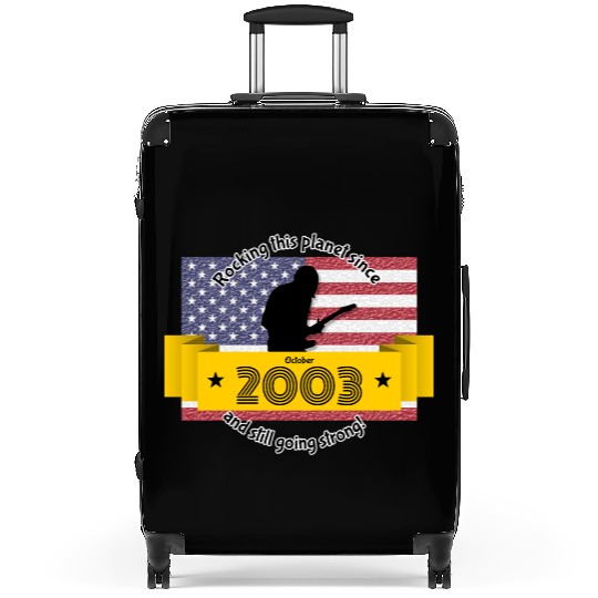 21st birthday Rocking this planet since 10/2003 Suitcases