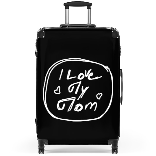 I Love My Mom - Black Suitcases