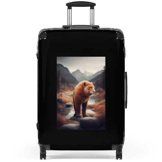 Polar Bear and Lion Cute Animals for Women Animal Suitcases