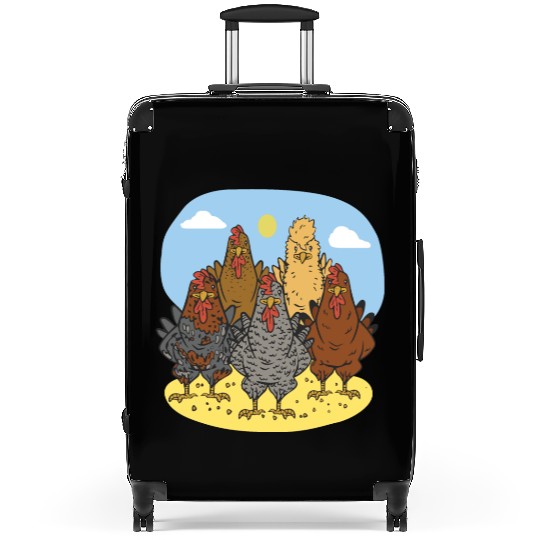 Chickens in the Farm Design Chicken Farmer Suitcases