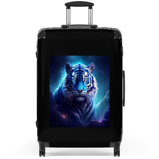 Blue Fantasy Tiger Suitcases