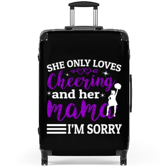 Loves Cheer Mom Cheerleading Mommy Mother's Da Suitcases