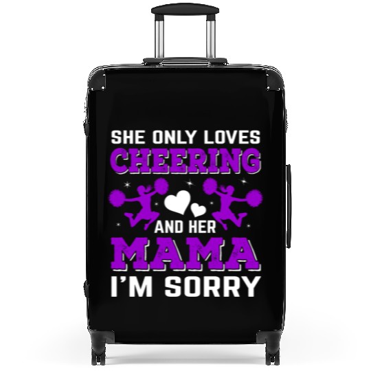 Loves Cheer Mom Cheerleading Mommy Mother's Da Suitcases