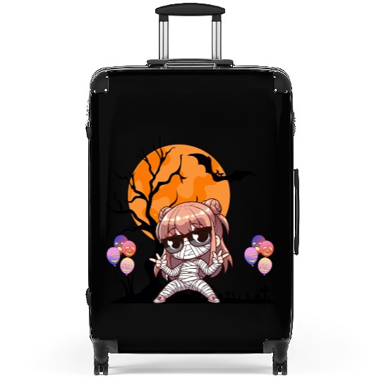 Chibi Mummy Illustration for Halloween Suitcases