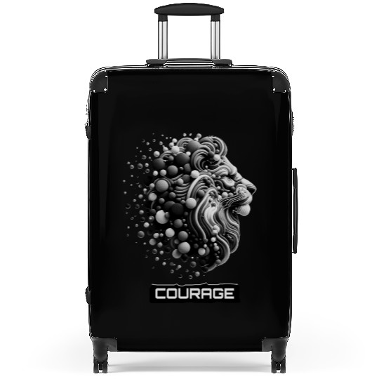 Courageous King: Lion Head Suitcases
