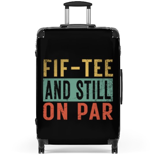 Funny 50th Birthday Golf Lover Fif-Suitcases and still o