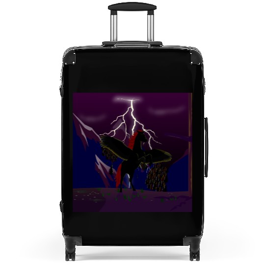 Pegasus Storm at Night Suitcases