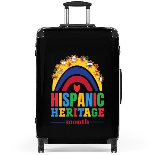 Hispanic heritage month flags colorful rainbow col Suitcases