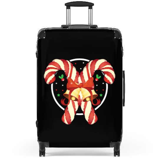 Candy Canes Christmas Matching Group Xmas Holiday Suitcases