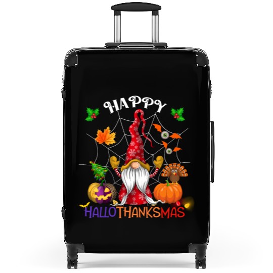 Happy HalloThanksMas Gnome Suitcases
