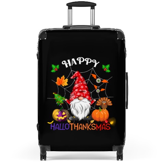 Happy HalloThanksMas Gnome Suitcases