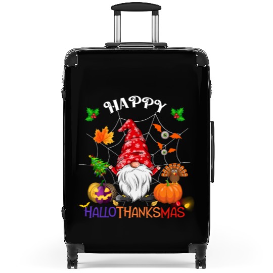 Happy HalloThanksMas Gnome Suitcases