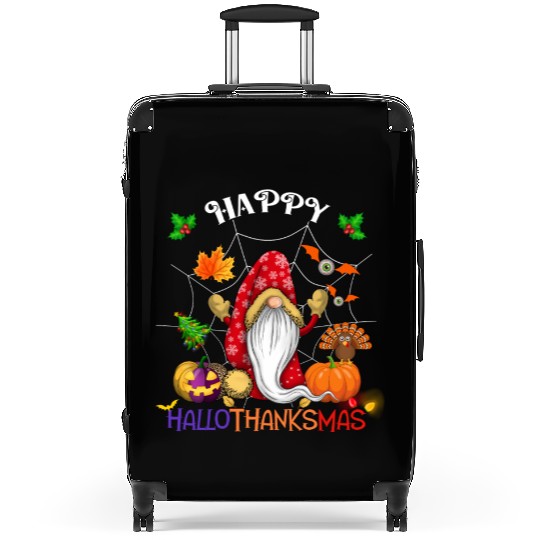 Happy HalloThanksMas Gnome Suitcases