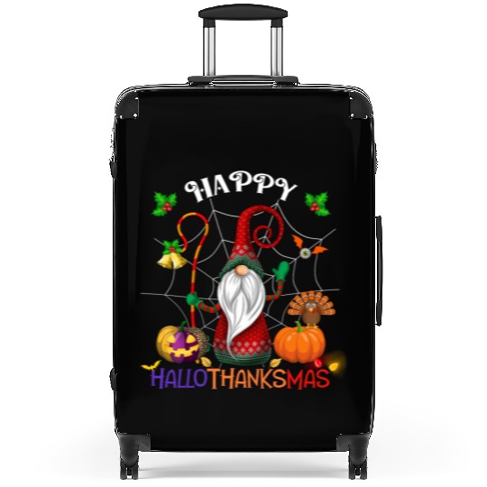 Happy HalloThanksMas Gnome Suitcases