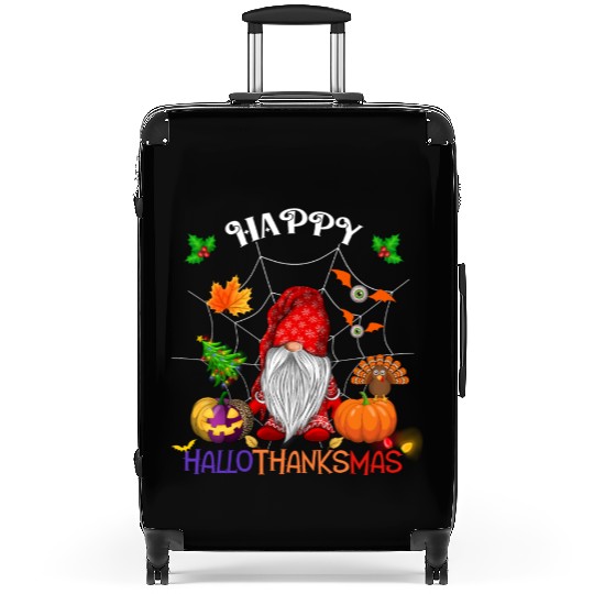 Happy HalloThanksMas Gnome Suitcases