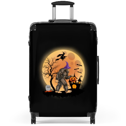 Sasquatch Halloween Trick-or-Treat Pumpkin Suitcases