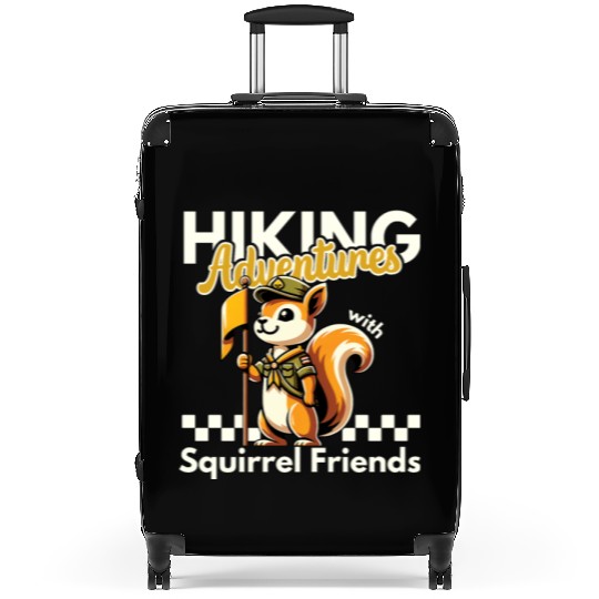 Hiking Adventures with Squirrel Friends Funny Team Suitcases
