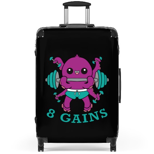 Octopus and 8 Gains Suitcases