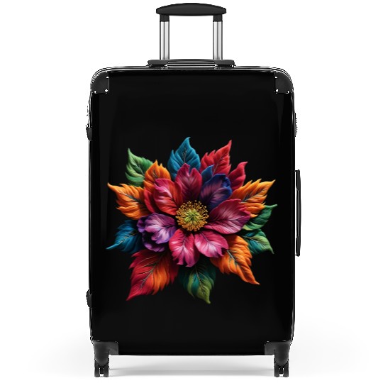 Spectrum Bloom - The Vivid Floral Symphony Suitcases