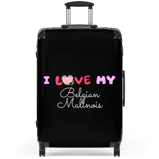 I Love My Belgian Malinois Suitcases