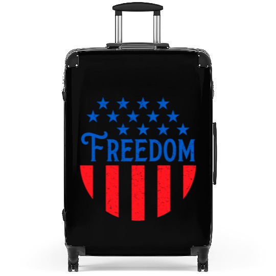 Patriotic Freedom Stars and Stripes Suitcases