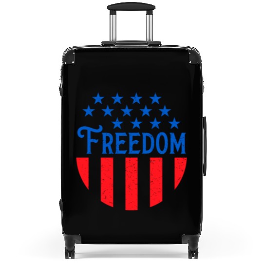 Patriotic Freedom Stars and Stripes Suitcases