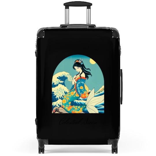Celestial Siren ukiyo-e style Suitcases