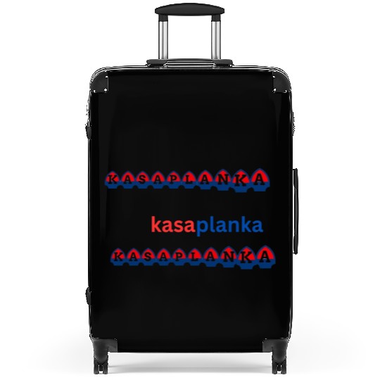 Blue and Red American Football Suitcases