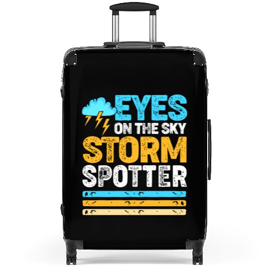 Retro Meteorologist Eyes On The Sky Strom Spotter Suitcases