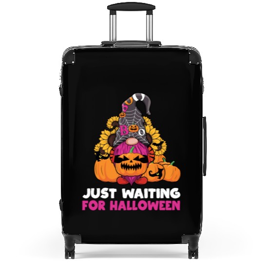 Just Waiting For Halloween Gnomes Thanksgiving Suitcases