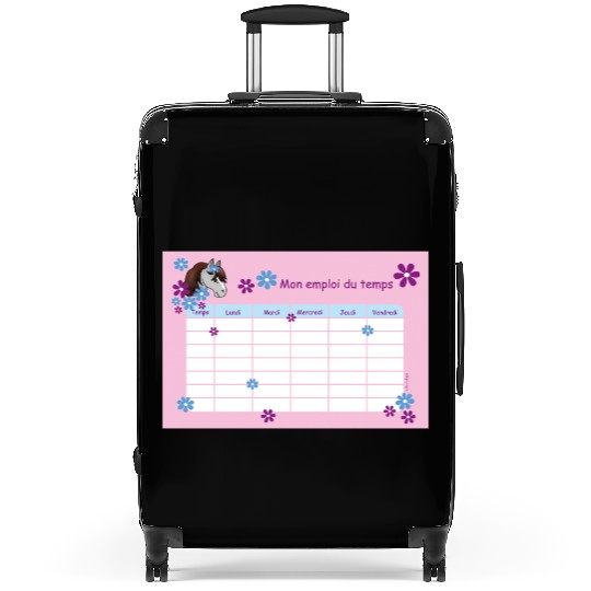 Timetable for Kids - Pony Flowers pink - French Suitcases