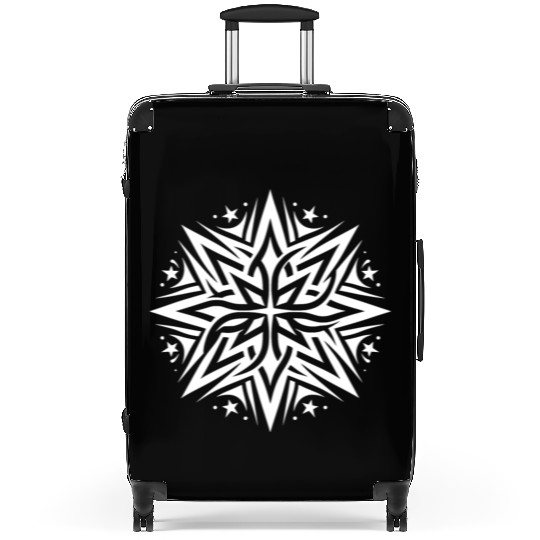 Star Composition Of Tattoo Stars And Flames Suitcases