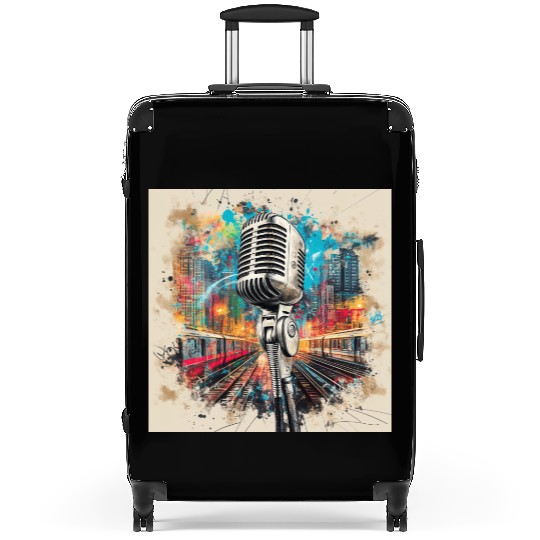 NYC Microphone AT Subway Suitcases