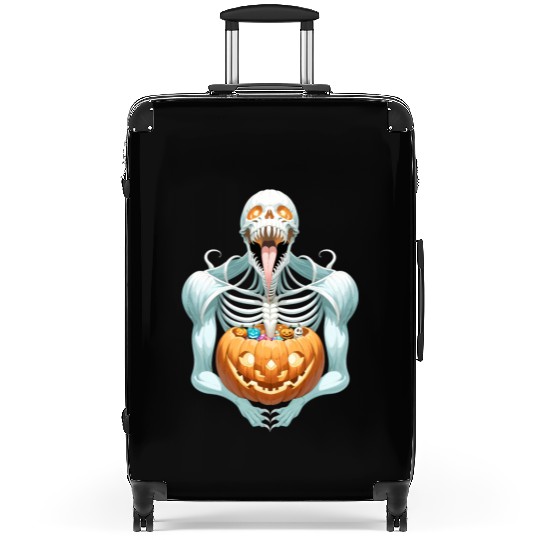 Heavy Metal Skeletons and Skulls Halloween Art Suitcases