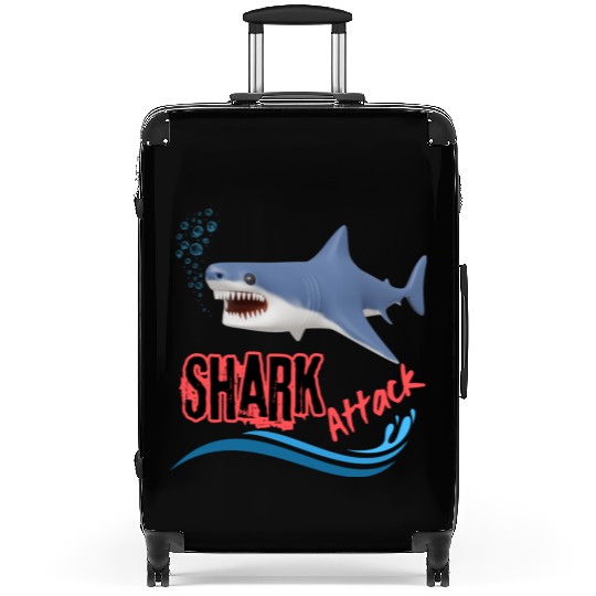 A different unique colorful shark attack design Suitcases