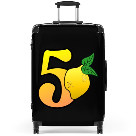 Number 50th Birthday Lemon Suitcases