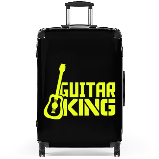 Guitar King Guitarist Text Bassist Royal Fun Quote Suitcases