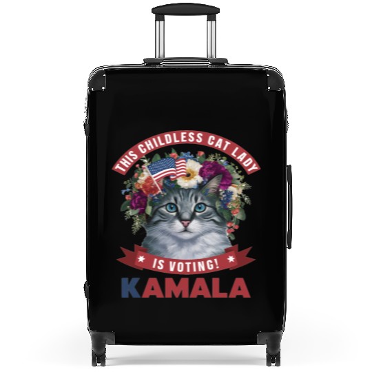 Childless Cat Lady is voting kamala Suitcases