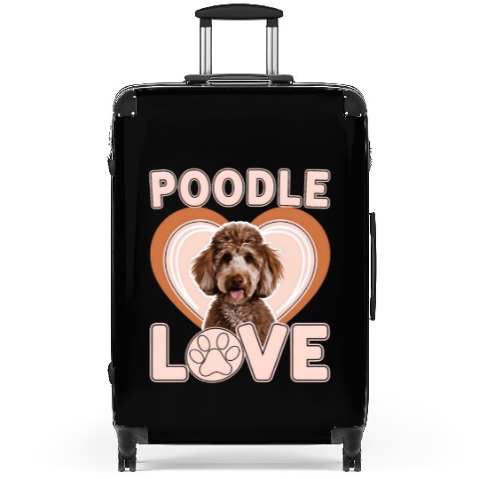 Adorable Brown Poodle for Poodle Enthusiasts Suitcases